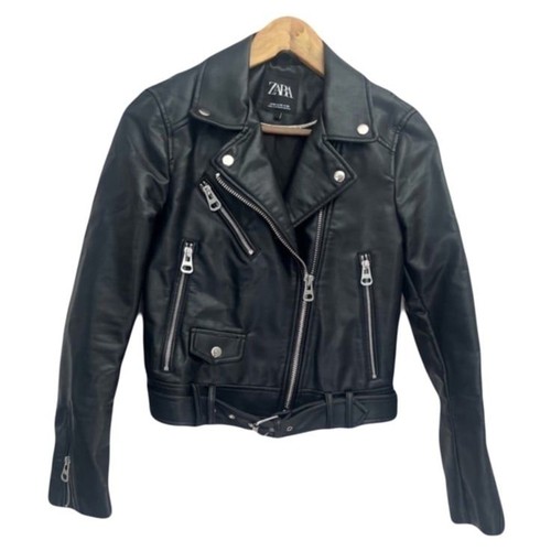 Zara black leather - black,