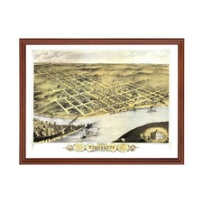 Old Map of Wyandotte, KS 1869