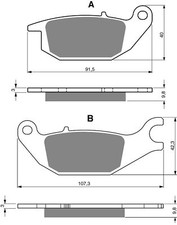 Goldfren AD221, FA343, SBS784, FDB2143, DP129 Honda CBR125R 04- Disc Pads (Pair)