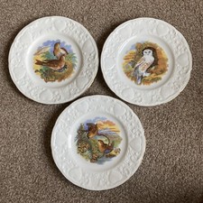 3 X Coalport Bird Decorated