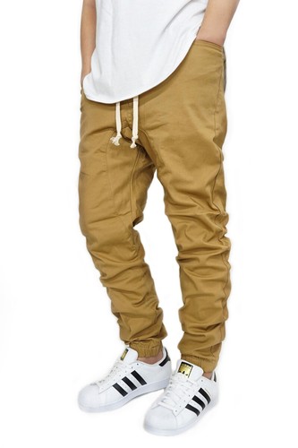 Men twill drop crotch jogger - twill,
