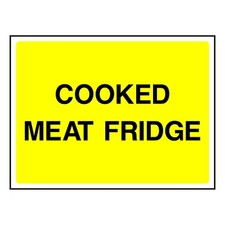 Cooked Meat Fridge Sign or