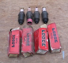 LODGE Vintage Spark Plugs 4 No with boxes Type CV Austin Seven etc VSCC used