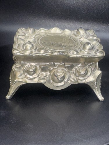 Ornate antique metal jewelry - antique,