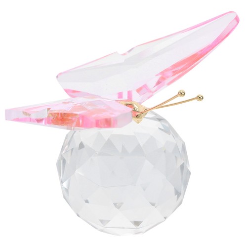 Crystal butterfly sculpture - crystal,