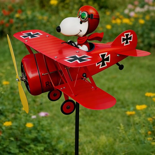Snoopy pilot flying biplane - pilot,