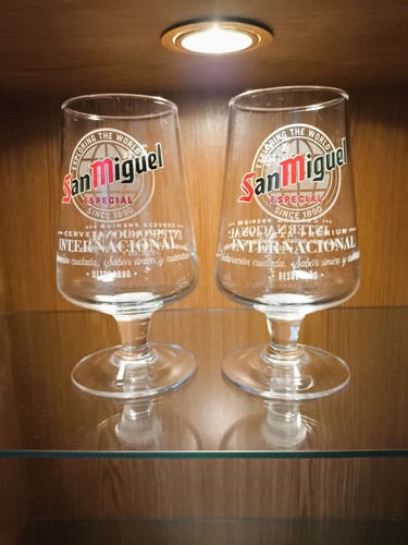 Pair san miguel pint glasses - pair,