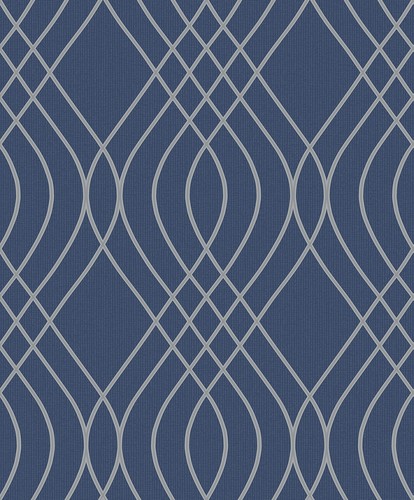 Blue silver geometric - blue,