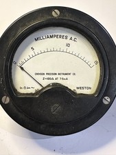 Vintage Weston Croydon Precision AC Milliamperes Panel Meter 0–15 mA Bakelite
