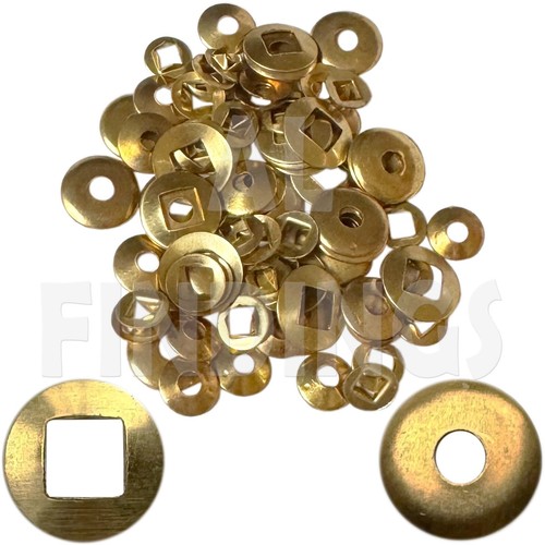 100 round square brass - 100, domed
