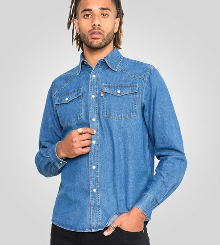 Duke mens western blue denim - mens,