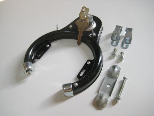 Vintage bicycle bike lock - vintage,
