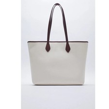 Zara Canvas Tote bag Beige