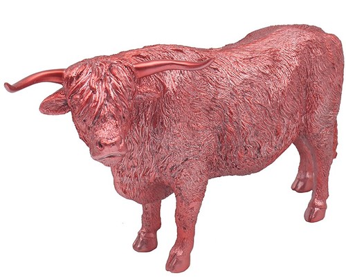 Resin highland cow ornament - cow,