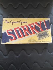 Waddington Vintage "Sorry"Board Game Spinner Edition Complete 50s 60s