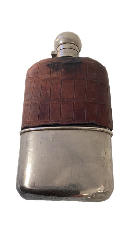 Antique silver plated hip - silver,