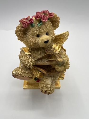 Vintage resin angel bear - vintage,