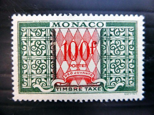 Monaco 1957 100f postage - monaco,