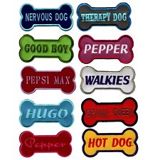 Custom Embroidered, Two line Biker, Name Tag Patches Sew on Iron on hook&loop