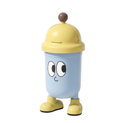 Cartoon trash can with lid - cartoon,