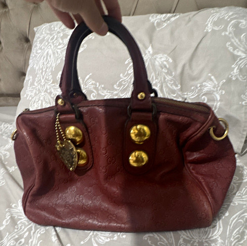 Gucci burgundy embossed - burgundy,