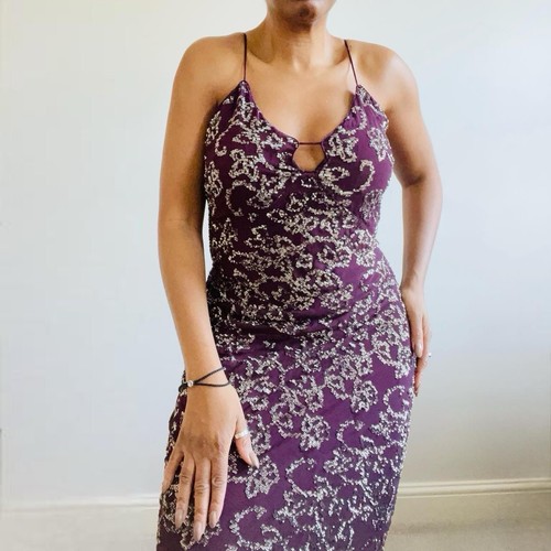 Zara burgundy sequinned maxi - zara,