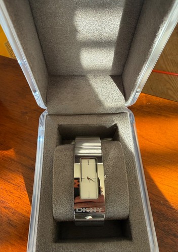 Dkny silver bangle watch - silver,