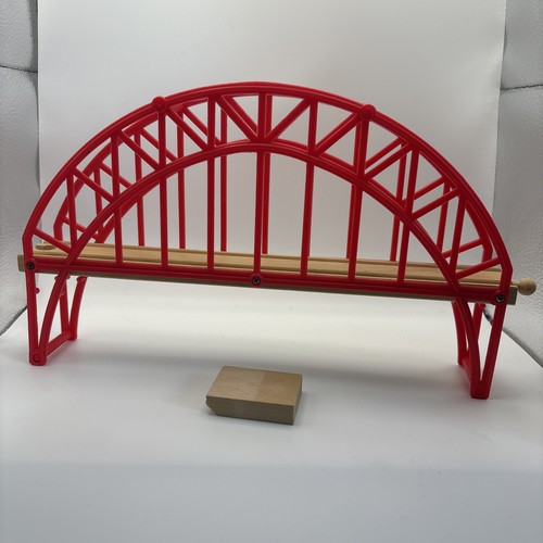 Wooden train track - track, bridge