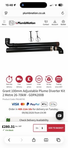 Grant 100mm adjustable plume - 100mm,