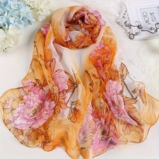 TANGERINE PEONY FLORAL PRINT
