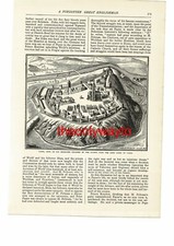 Tabor, Czech Republic, From Old Engraving, Book Illustration (Print), 1890