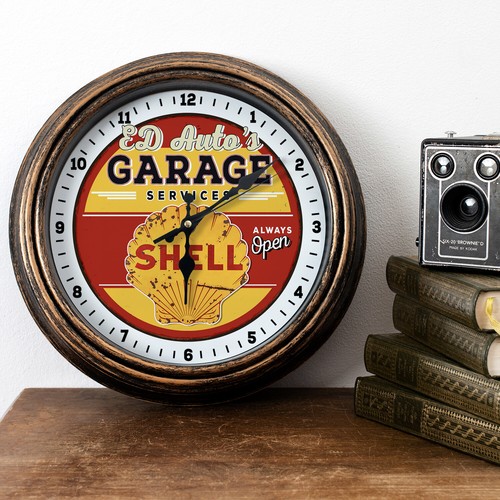 Personalised garage clock - personalised,
