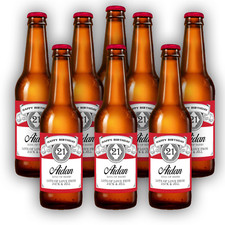 8 x Personalised beer bottle sticker labels - birthday label for brother dad