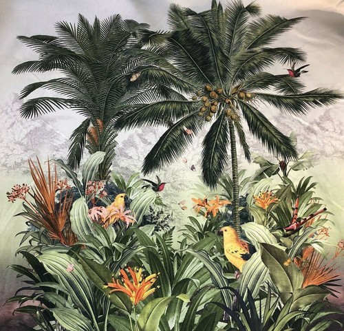 Palm trees printed cotton - palm,