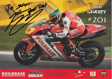 John Laverty Hand Signed Promo Card BSB Autograph Superbikes