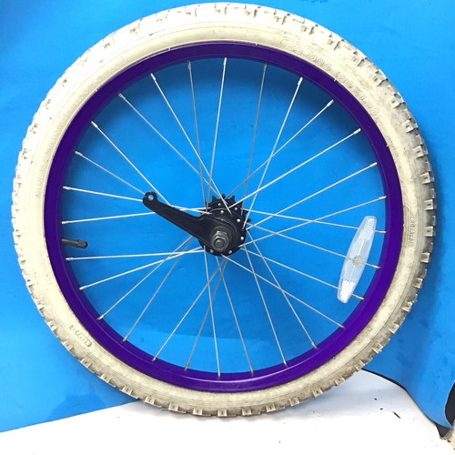 Rear bicycle purple wheel - 20",