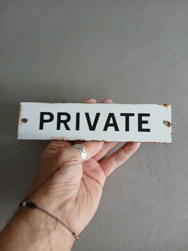 Old enamel private door - old,
