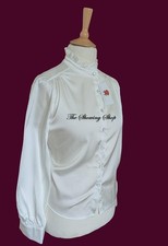 BNWT LADIES IVORY LEAD REIN/ EVENING PERFORMANCE BLOUSE SIZE 16