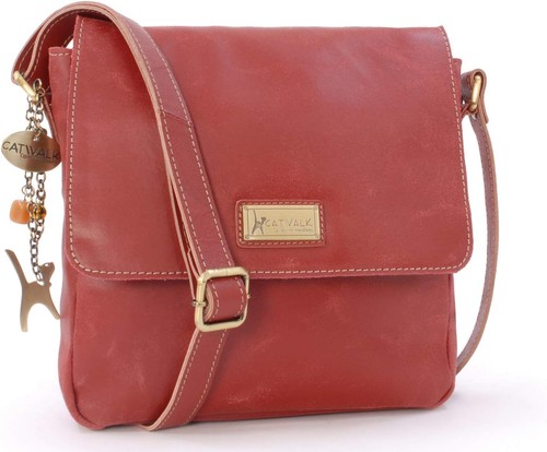 Distressed leather crossbody - distressed,