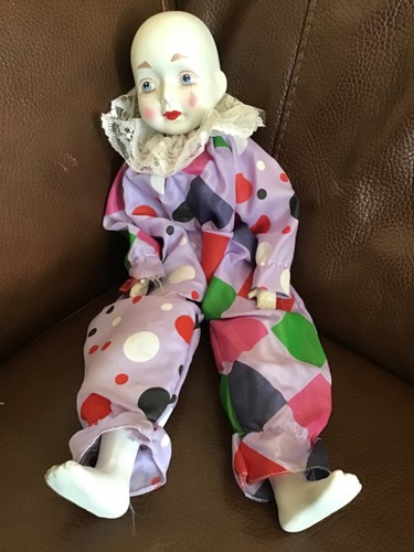 Vintage hand painted pierrot - vintage,