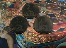 3 X Victorian Bun Penny Coins