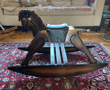 Vintage wooden rocking horse