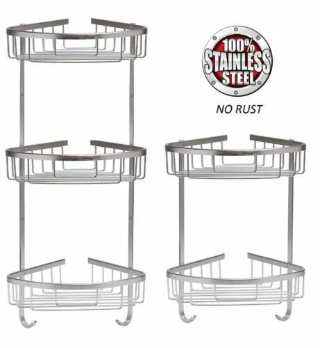 Stainless steel corner shower - steel,