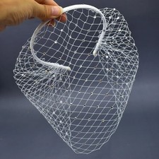 Women Flapper Mesh Pearl Veil