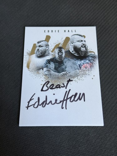 Eddie hall card auto 09 - hall, on