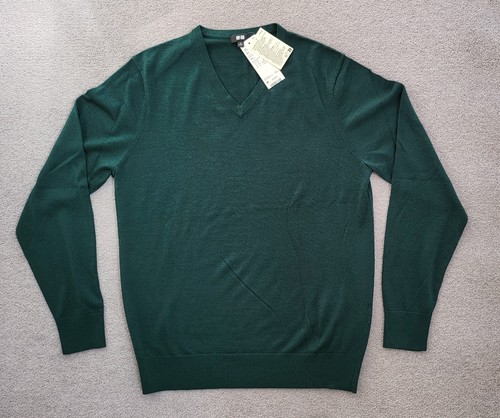Uniqlo men dark green merino - uniqlo,