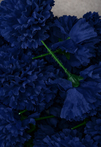 Navy blue artificial carnation