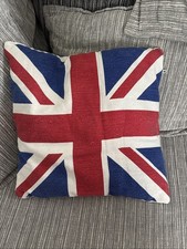 UNION  JACK CUSHION, VINTAGE, 43 x 40 cms 