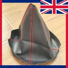 Red Stitch Black Leather For