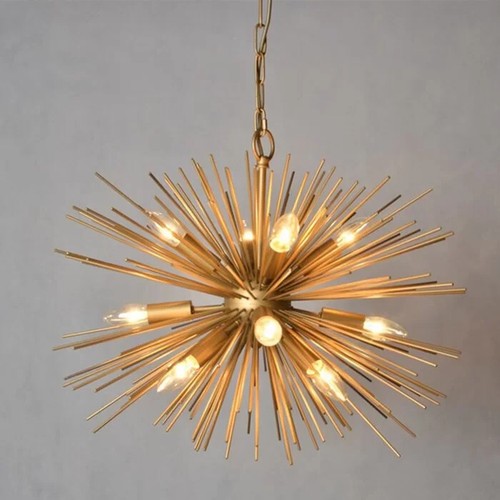 Light brass sea urchin - brass,